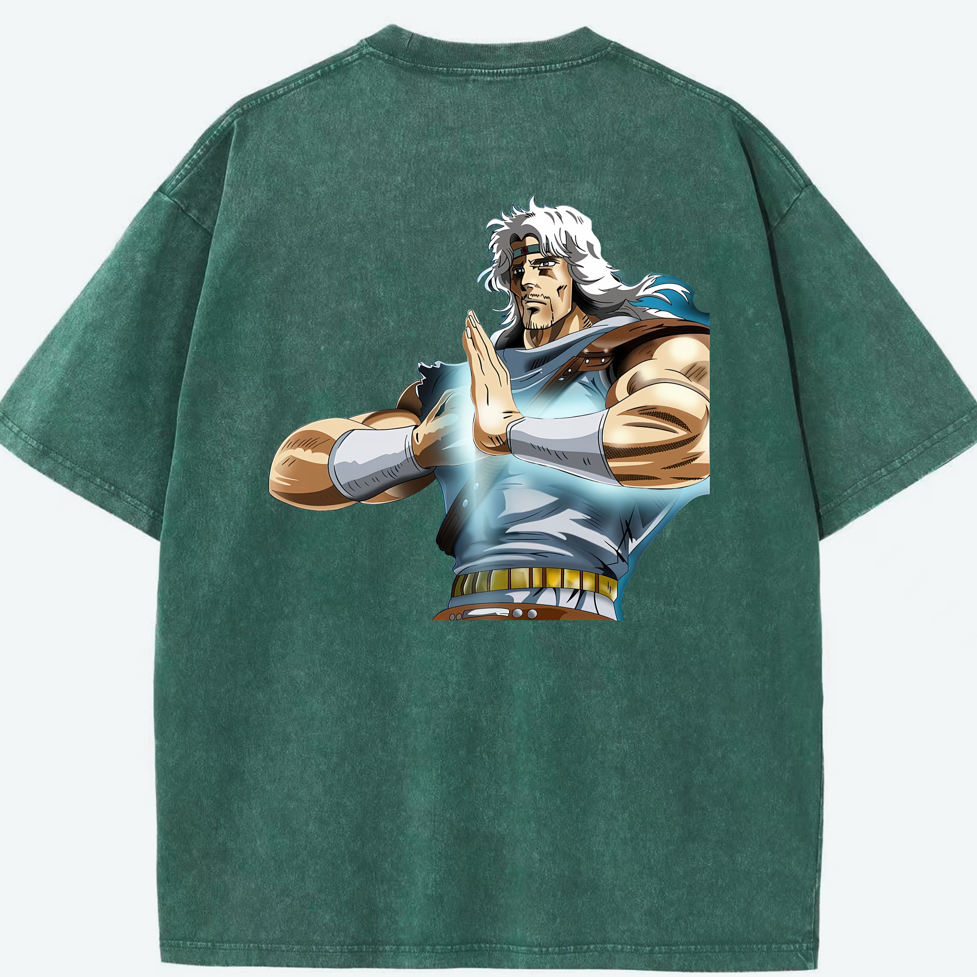 （画像用） 北斗の拳 Fist of the North Star 綿100% ヴィンテージ風 半袖Tシャツ（背面プリント）